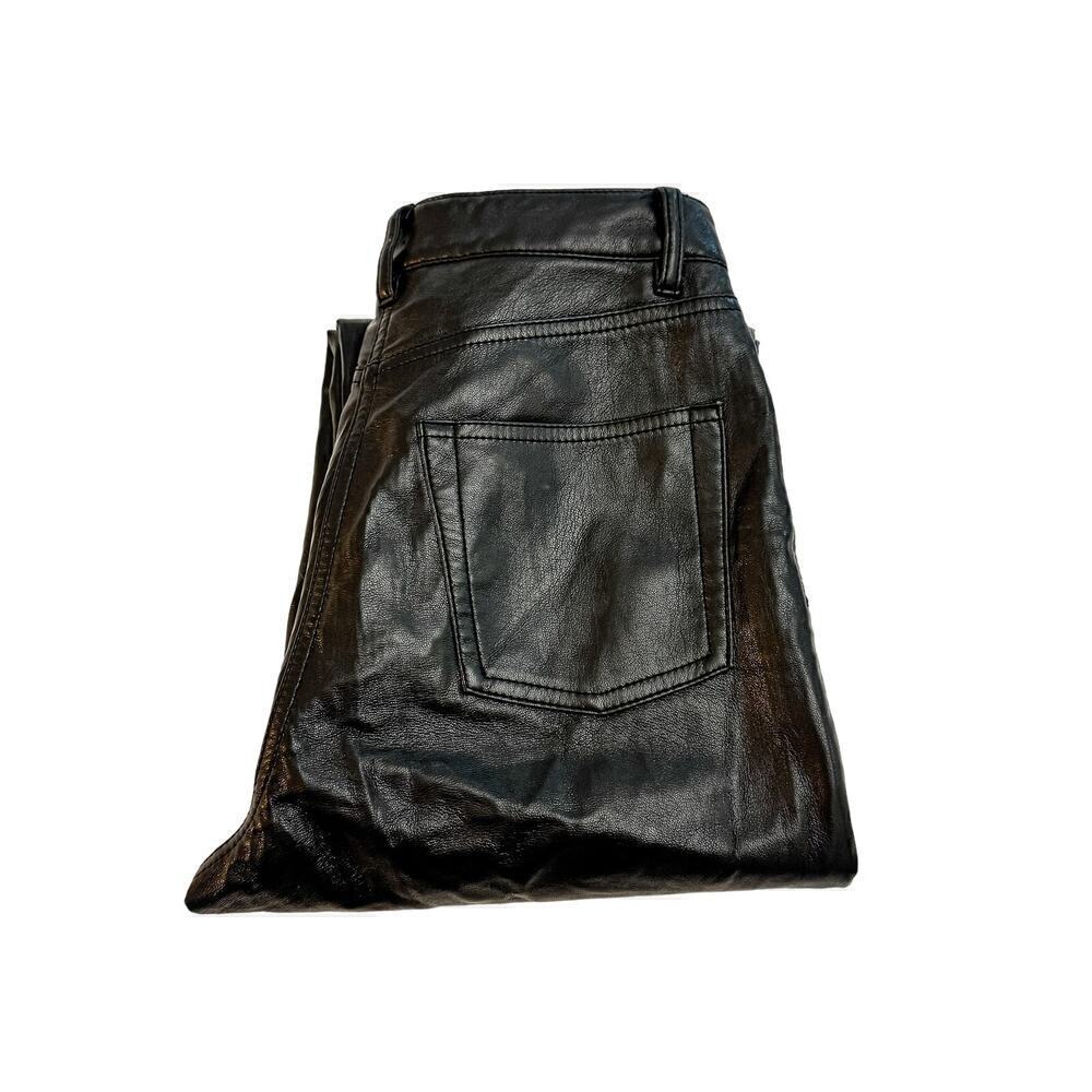 Wilfred by Aritzia Black Faux Leather Black Pants Size 2